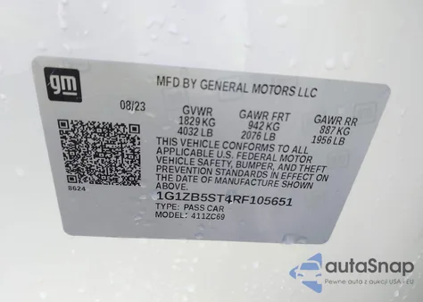 2024 Chevrolet Malibu Fwd Ls from USA, damaged, VIN 1G1ZB5ST4RF105651